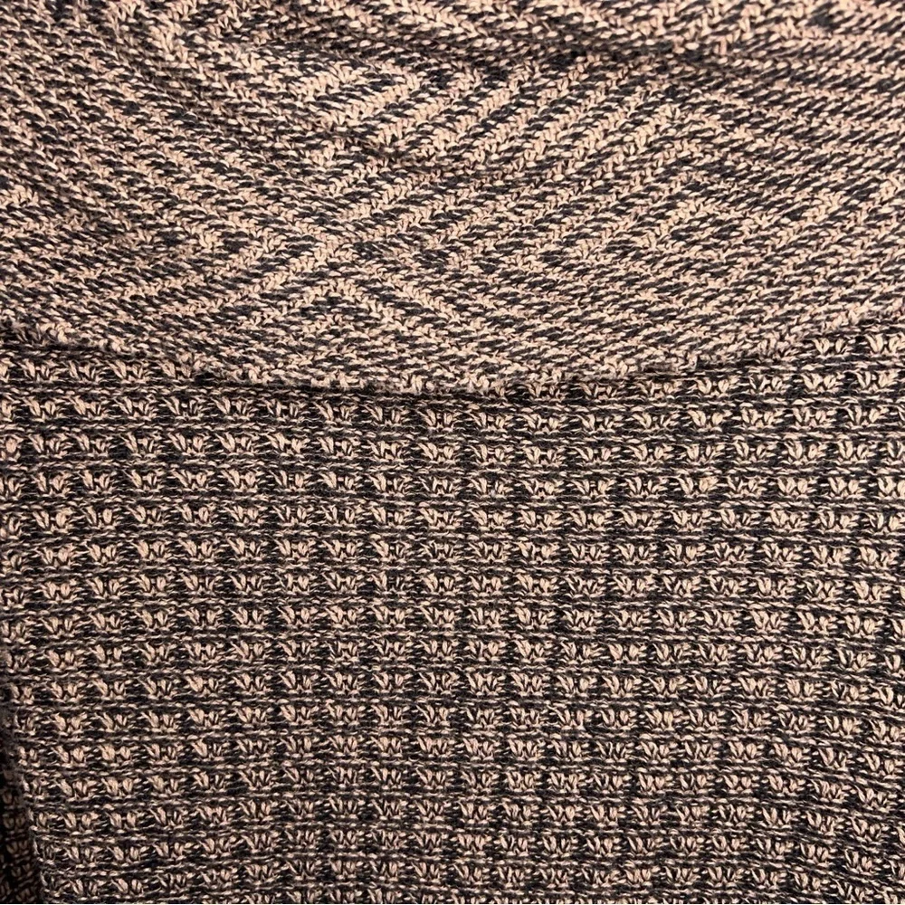 Small Eight Eight Eight Brown Cowl Neck Long Sleeve Sweater Cotton Knit
